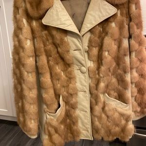 Vintage fur & leather jacket